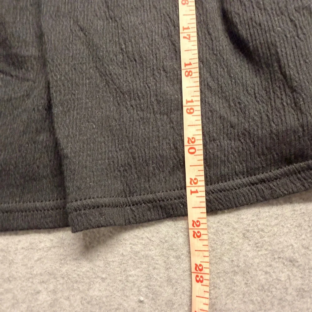 Madewell‎ Smocked Puff Sleeve Top Black Pink Embroidered Gauze Blouse Small